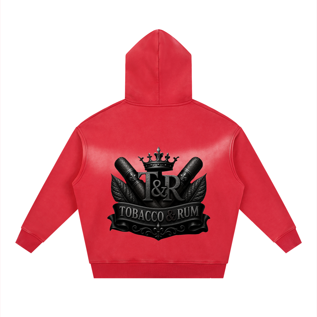 Sunfade Two-way Zipper Boxy Fleece Hoodie