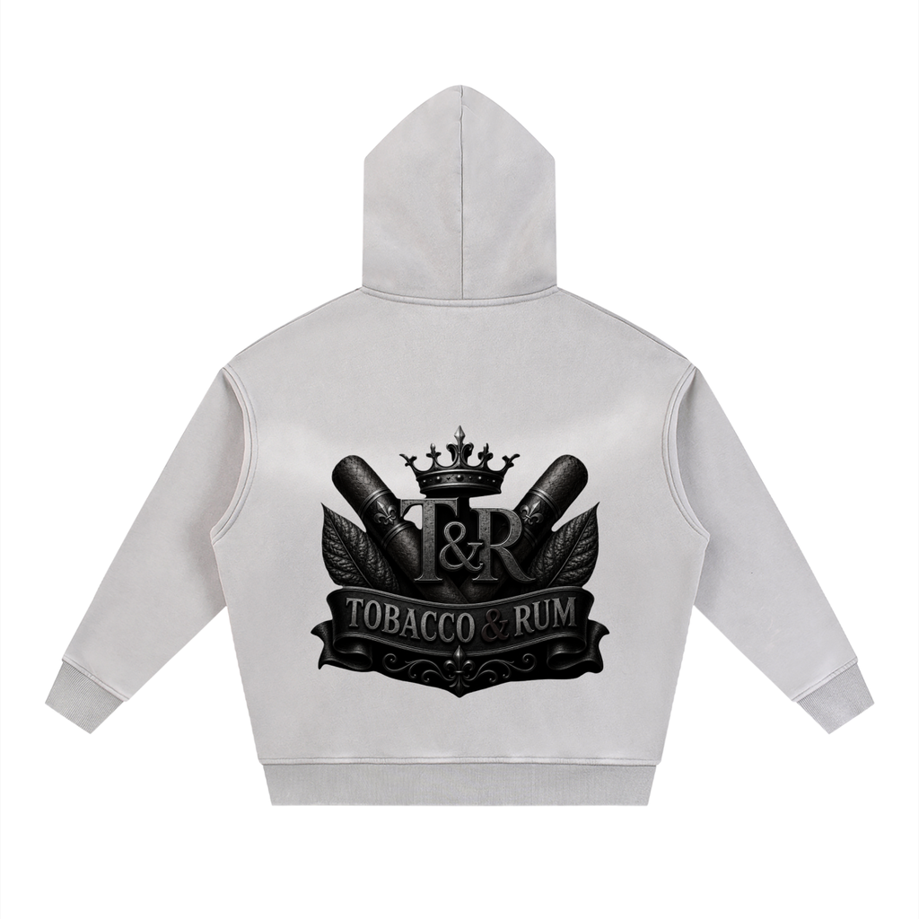 Sunfade Two-way Zipper Boxy Fleece Hoodie