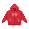 Sunfade Two-way Zipper Boxy Fleece Hoodie