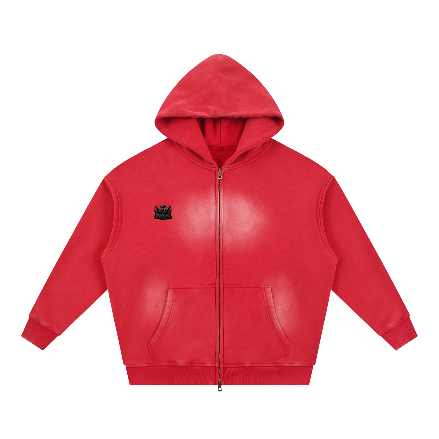 Sunfade Two-way Zipper Boxy Fleece Hoodie