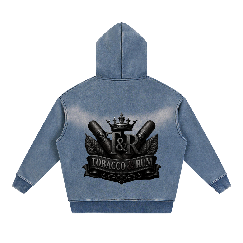 Sunfade Two-way Zipper Boxy Fleece Hoodie
