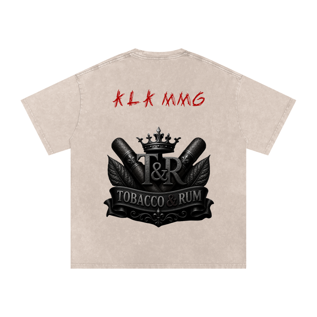Snow Washed Oversized Cotton T-Shirt