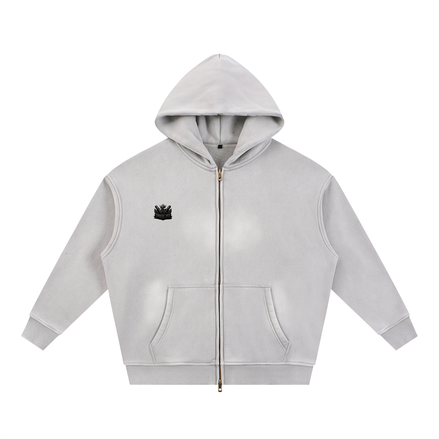 Sunfade Two-way Zipper Boxy Fleece Hoodie