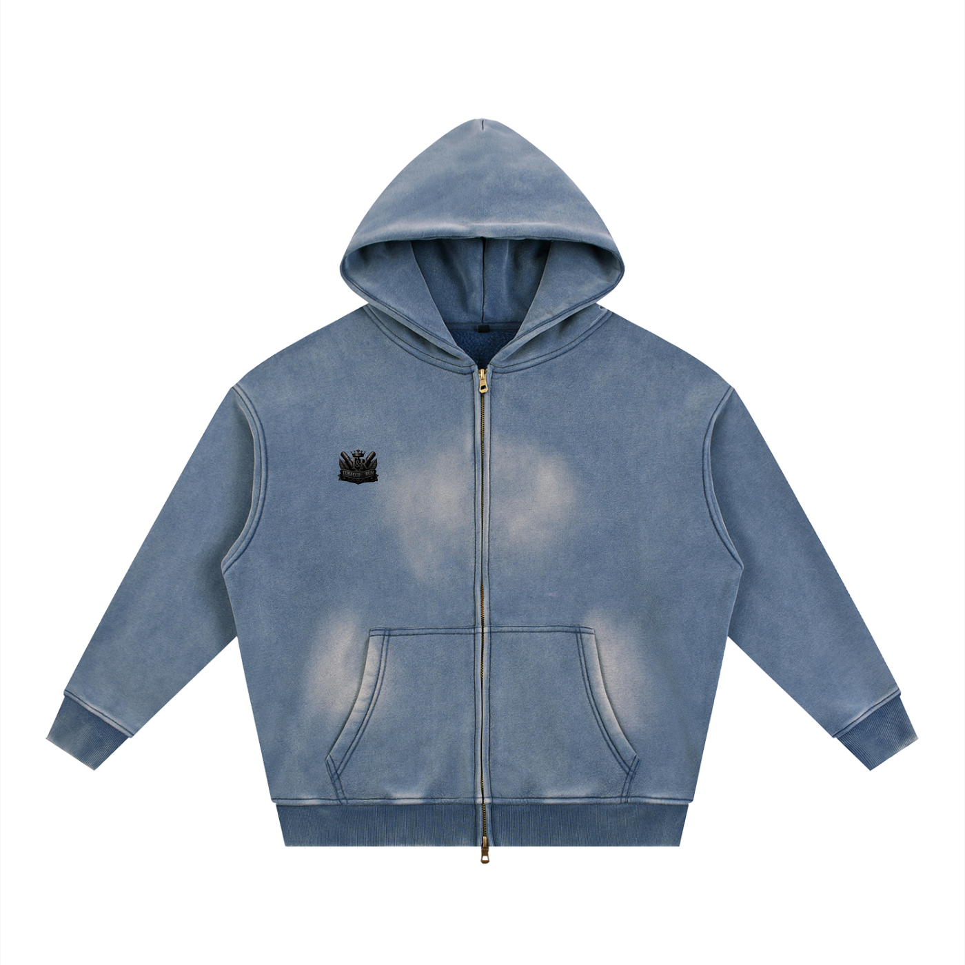 Sunfade Two-way Zipper Boxy Fleece Hoodie